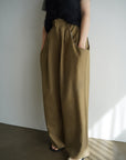 Twill drape pants