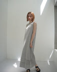 Slab flannel knit one-piece