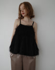 Front ribbon shaggy top