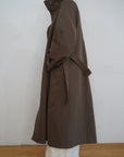 Curve sleeve raglan trench coat