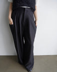 Twill drape pants
