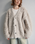 Shaggy mohair cardigan