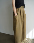 Twill drape pants