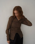 Sheer bustier cardigan