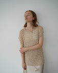 Openwork knit top