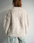 Shaggy mohair cardigan