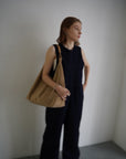 Suède round taught bag