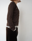 Cut lib race docking cardigan