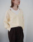 【予約販売】-10月下旬発送-Deep Vneck layered knit SET