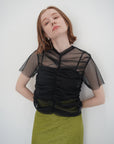 Tulle shirring Tshirts