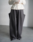 Twill drape pants