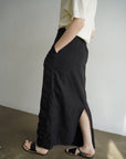 Gather long skirt