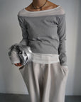 Lib off shoulder layered top