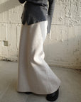 Wool soft long skirt