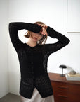 Mohair Touch Openwork Cardigan