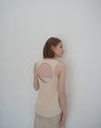 Back open knit tops