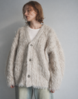 Shaggy mohair cardigan