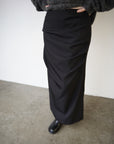 Tuck drape skirt