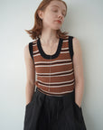 Bi-color boarder tank top
