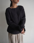 Alpaca shaggy over knit