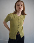 Bouclé knit polo