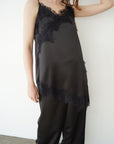 Sier race satin camisole