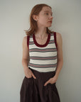 Bi-color boarder tank top
