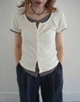 Layered lib half sleeve tops