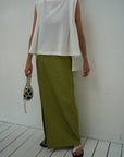 Jacquard slit skirt