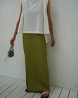 Jacquard slit skirt