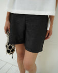 Jacquard half pants
