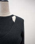 Layered design knit tops
