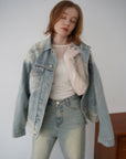 Wave tulle sheer top