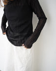 Wave tulle sheer top