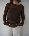 Wave tulle sheer top