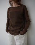 Wave tulle sheer top
