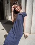 Flannel knit one-piece