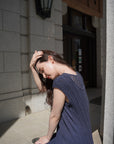 Flannel knit one-piece