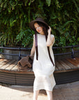 Flannel knit one-piece