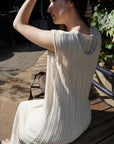 Flannel knit one-piece