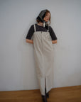 Denim bear zip one-piece