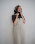 Denim bear zip one-piece