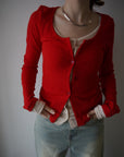 Layered lib cardigan