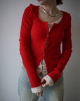 Layered lib cardigan