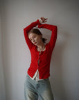 Layered lib cardigan