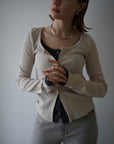 Layered lib cardigan