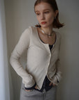 Layered lib cardigan