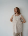 Wave neck vest