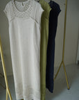 Flannel knit one-piece