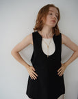 Wave neck vest